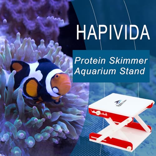 Image of Bubble Magus Multi Function Stand, Skimmer Stand, Acrylic Bracket, Adjustable Height Skimmer Stand Protein Skimmer Accessories for Saltwater Fish Tanks (Red)
