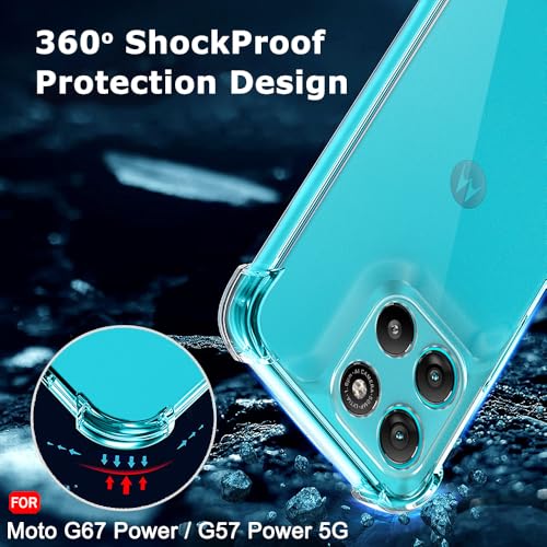 Image of TheGiftKart Crystal Clear Back Cover Case for Motorola Moto G67 Power / G57 Power 5G | Shockproof Soft TPU Case | Cushioned Edges for Ultimate Protection Back Cover Case (TPU, Transparent)