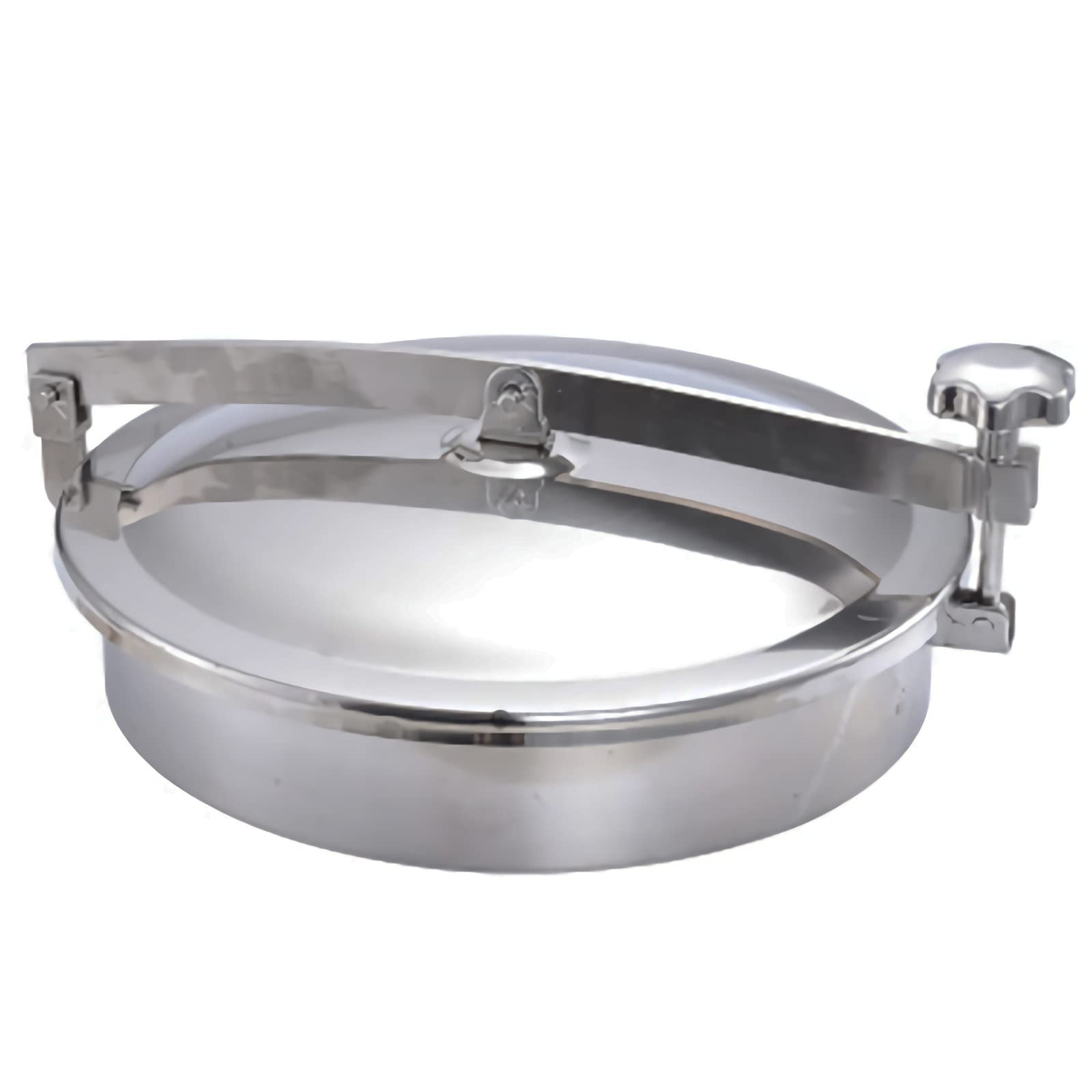 INTBUYING Stainless Steel 304 Circular Non-Pressure Manway Door Sanitary Manhole Cover Tank (19.7In 500mm)