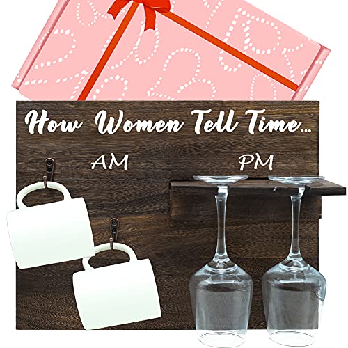 Homsolver Gifts for Women, Birthday Gifts for Women Who Love Funny Wine Gifts Cute Gifts Gag Gifts, Valentines Day Gifts for Her Naughty from Boyfriend or Husband, Glasses and Mugs Not Inc