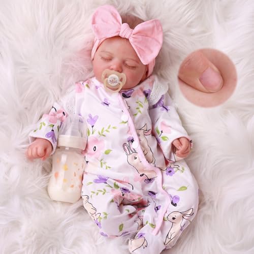 BABESIDE Lifelike Reborn Baby Dolls Girl - 20 Inch Realistic Newborn Baby Dolls with Poseable Body, Real Life Baby Dolls with Accessories for 3+ Year Old Girls Gifts, Pretend Play, Collection
