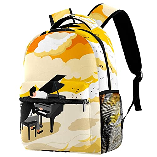 Sac à dos campus pianiste dans les nuages parfait pour les cours et les sorties des jeunes
