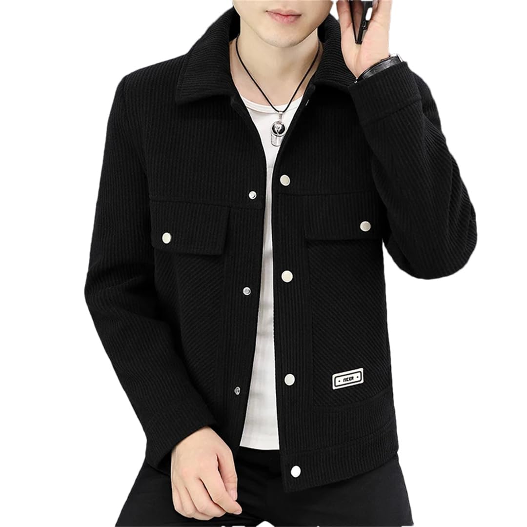 Męskie Slim Fit Business Social Streetwear Outwear jednokolorowe płaszcze bomberki