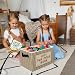 SONMYSULIL Vintage Book Storage Bins Box with Handles, Just One More Book Brown Striped Foldable Collapsible Basket Organizer for Toys Books Clothes home Library Reading Nook Corner Room Bedroom Home