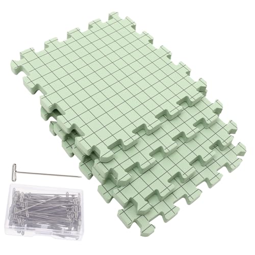 Veemoon 1 Set Knitting Crochet Blocking Mats Foam Board Blocking Pad Set for Crocheting