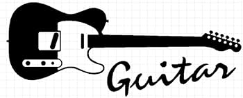 Fender Telecaster ステッカーエレキギター Amazon | ギター テレキャスター シルエット 楽器ステッカー (縦横 7cm