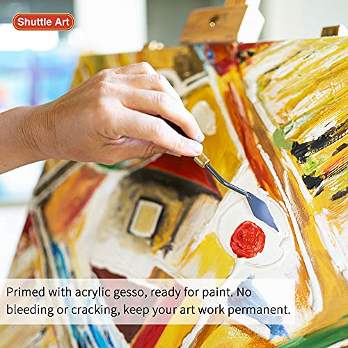 Shuttle Art Stretched Canvas, 12 Pack 11 X 14 Inch Canvases For Painting, 100% Cotton, Primed White, Premium Painting Canvas For Beginners And Artists For Acrylic, Oil, Acrylic Pouring Painting #TOP5