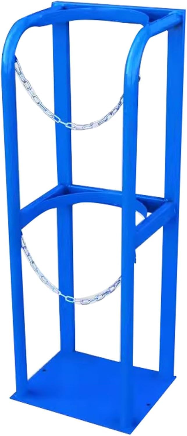 GTHTUHFD Oxygen Cylinder Cart, Oxygen Tank Cart, Cylinder Fixed Shelf Holds, Floor Mount Portable Oxygen Tank Carrier/Oxygen Cylinder Storage Rack,Blue-31x30x100cm/12.2x11.8x3