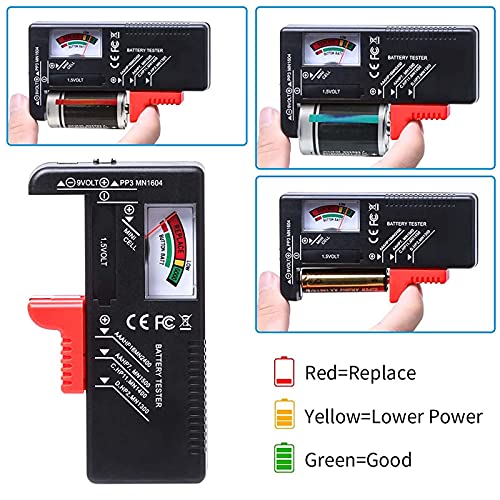 ZHITING Batterijtester, batterij volt checker,voor AAA, AA, C, D, 1,5 V, 9 V en kleine batterijen, Levensduur van de… - Image 4
