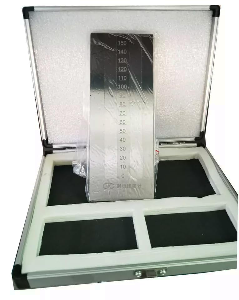 Grindometer Fineness Gauge Professional Fineness of Grind Gauge with 2 Scrapers Stainless Steel Range 0-100μm Indexing Value 5μm