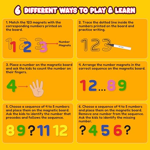 Image of Play Panda Learn to Write Numbers Magnetic Learning Board Game for Kids