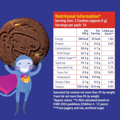 Image of Slurrp Farm Buy2Get1 Free Milky Choco Chip Multigrain Cookies | No Maida No Trans Fat | Yummy Biscuits made with Whole Wheat Flour and Jowar | Super Saver Pack | Healthy Cookies for Kids | Pack of 3 x 80g