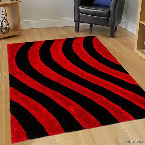 Image of Modern Quality Carpet /Trending Design Hand Woven Fluffy Rug /Mats for Bedroom /Dinning Hall /Living Room 2-inch Thick [Size 4x6 feet]