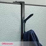 Officemate Double Coat Hooks for Cubicle Panels, Adjustable 1.25-3.5 Inch, Charcoal (22005) - Image 5