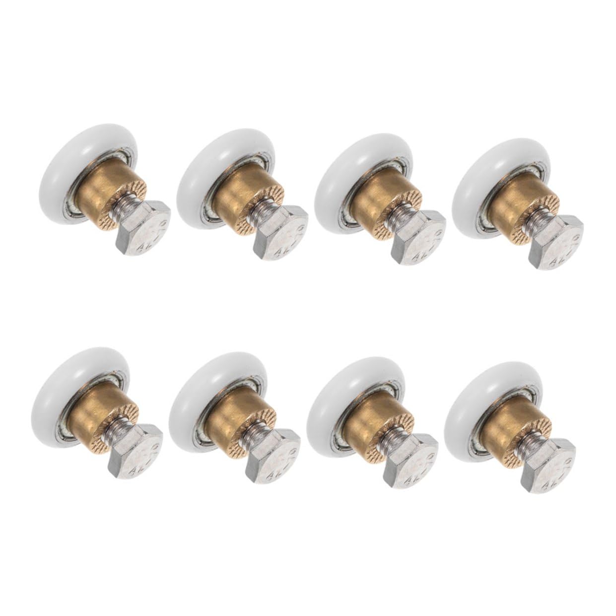 Rodillos para puerta de ducha dorados de metal dorado y plástico de alta durabilidad 8 u