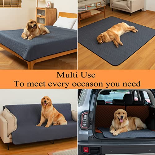 Image of Bunlitent Washable Pee Pads for Dogs 5 Pack, 34x36 Reusable Puppy Pads with Quick Dry, Anti-Slip, Ideal for House Training, Crate & Whelping, Dog Carpet