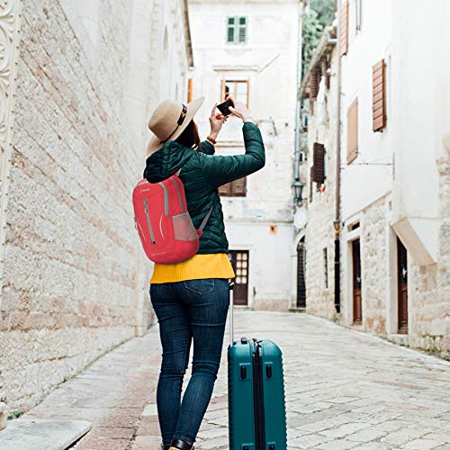 Mochila ZOMAKE ultraligera plegable 25L roja miniatura 5