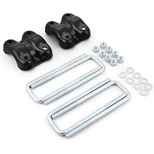Pair Rear Axle Leaf Spring U-Bolt & Plate Kit for Chevy GMC C1500 K1500 Suburban Yukon Tahoe1988-1998, 2.5" Wide Extended Square U-Bolts 8.75" Long