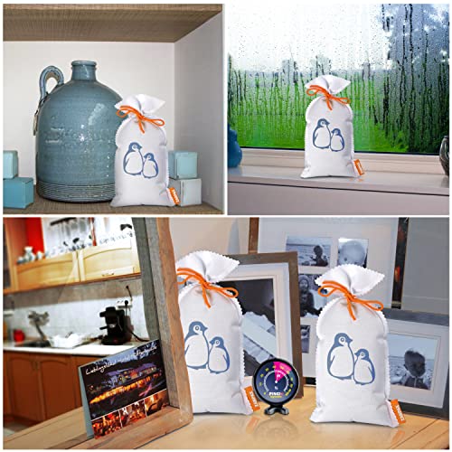 Zarpax Household Mini Moisture Absorbers | 18Oz Set Of 2 Reusable Dehumidifier Bags | Damp Bad Odours | Moisture Eliminator 100% Leakproof #TOP6