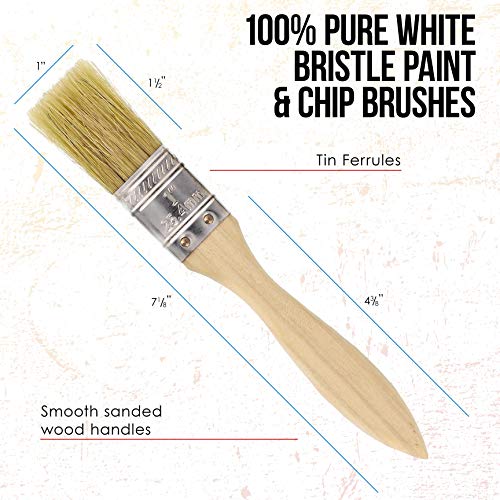 Us Art Supply 20 Pack Of Assorted Size Paint And Chip Paint Brushes For Paint, Stains, Varnishes, Glues, And Gesso #TOP2