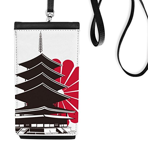 Sacoche téléphone japon chrysanthème noir idée cadeau originale
