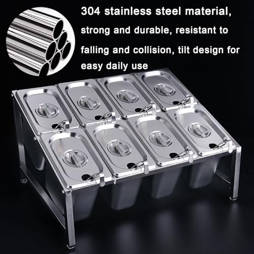 Dispenser telescopico per alimenti in acciaio inox, altezza regolabile per una facile preparazione di condimenti e ingredienti, perfetto per cucine da ristorante e cucina casalinga
