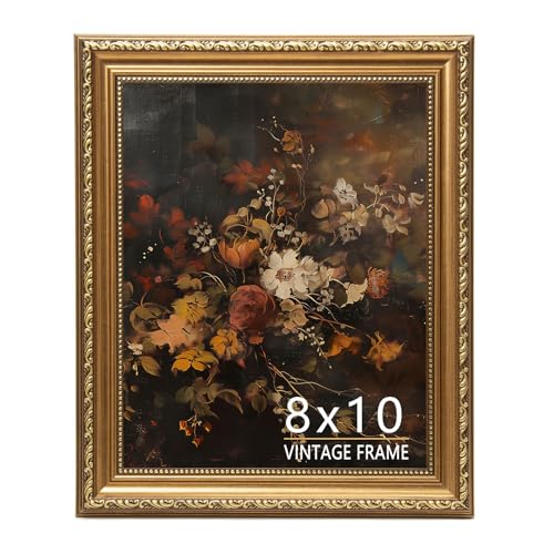 ASTRDECOR 8x10 Picture Frame, Vintage Bronze Gold...