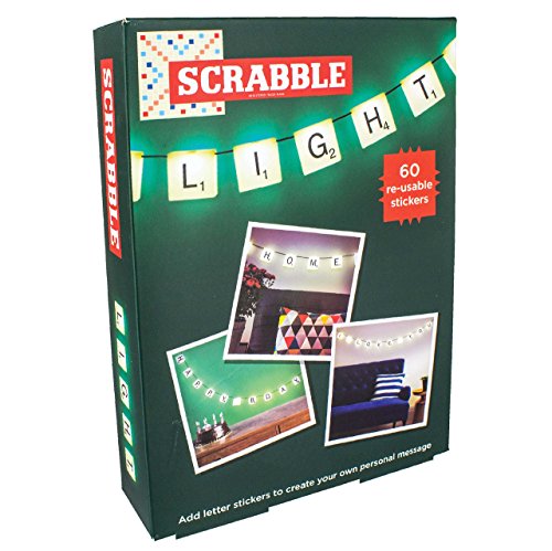 Scrabble Guirlande lumineuse avec 60 autocollants réutilisables