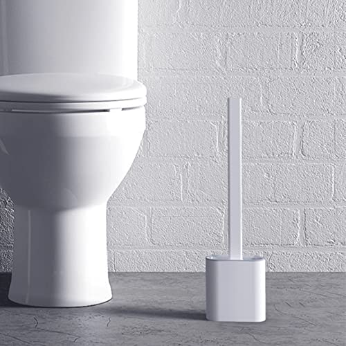 Toilet Brush, Silicone Toilet Bowl Brushes And Holder For Bathroom, Compact Flexible Toilet Cleaner Brush With Ventilated Drying Holder, Wall Mounted/Floor Standing #TOP6