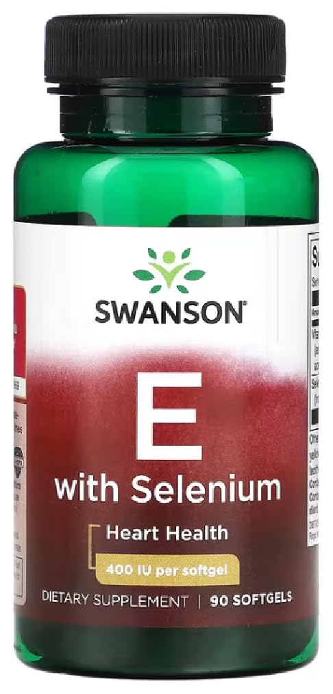 Swanson - Vitamin E with Selenium, 400IU | Antioxidant and Immune Health - 90 Softgels