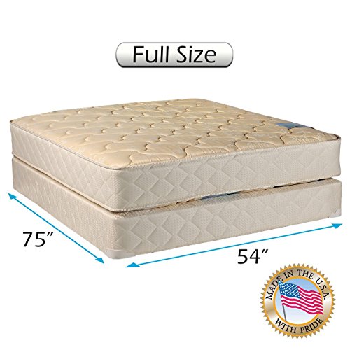 Chiro Premier Orthopedic (Beige Color) Full Size (54"X75"X9") Mattress And Box Spring Set - Fully Assembled, Good For Your Back, Long Lasting And 2 Sided - By Dream Solutions Usa #TOP1