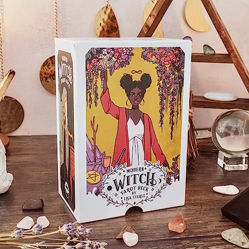 Image of DUNGRANI ENTERPRISE Tarot Card Game 78 Pieces Modern Witch Tarot Cards Decks for Beginners, Classic Traditional Standard Tarot Deck Fortune Telling Game Divination Tools for Adults (Modern Witch)