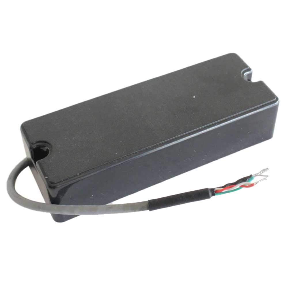 Lot de 2 micros à 4 cordes pour guitare basse électrique Humbucker Chevalet et manche Noir
