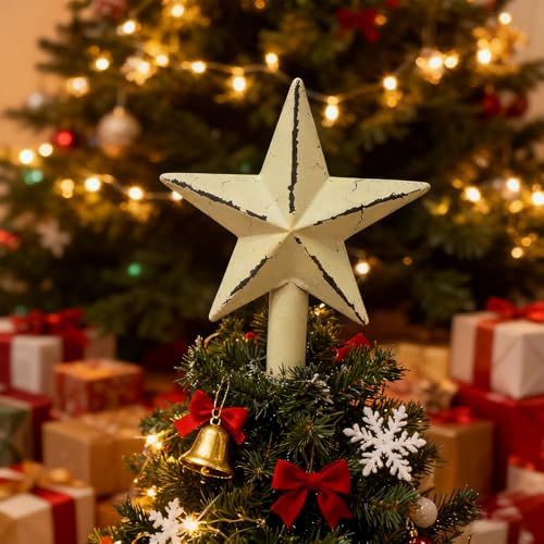 Weihnachtsbaumspitze Stern Weißer 15 * 10.5cm Christbaumspitze Stern...