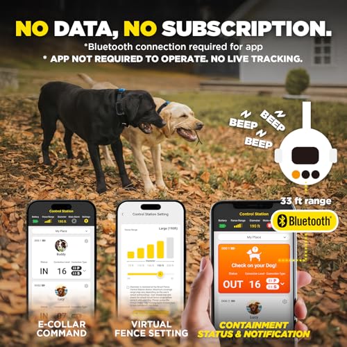 Image of Dogtra Smart Fence Additional Receiver Only (Orange) - Expand to 2 Dogs, Requires Control Station, Wireless Electric Dog Fence System, No Subscription, 2-Tier Alarm, Tone /Vibration /Static, 35 lbs+