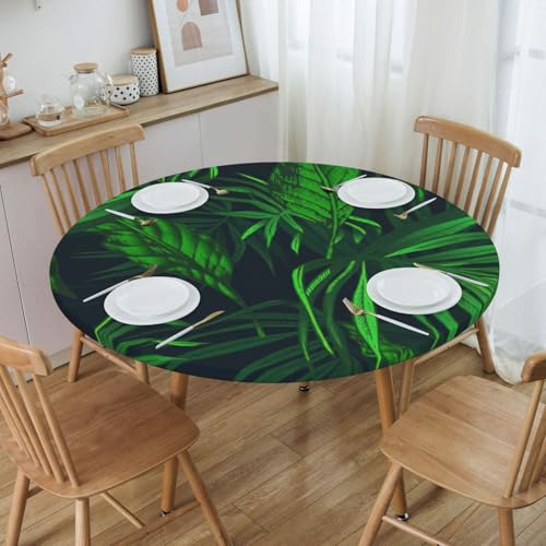 Nappe ronde tropicale imperméable pour table de 100 à 120 cm - 6