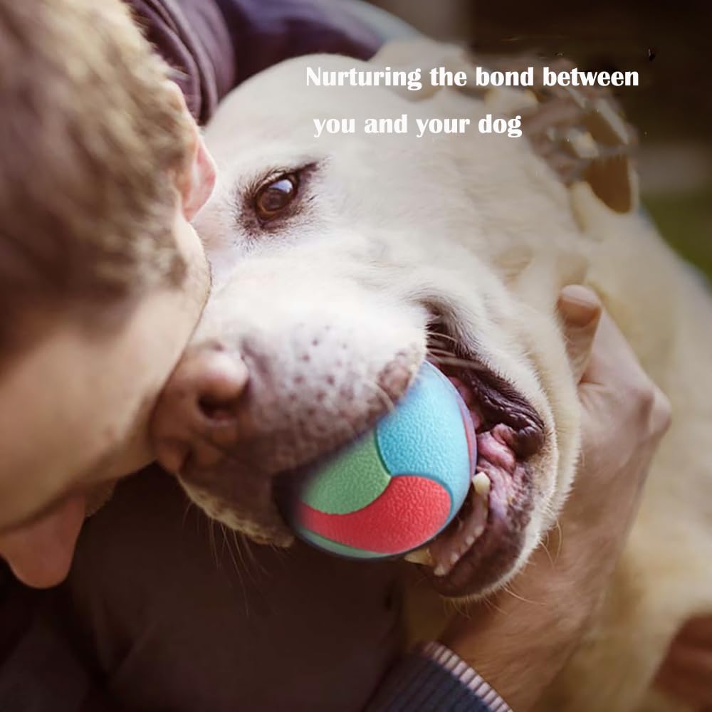 Coogime Pack of 2 Dog Balls Made of Natural Rubber - Image 3