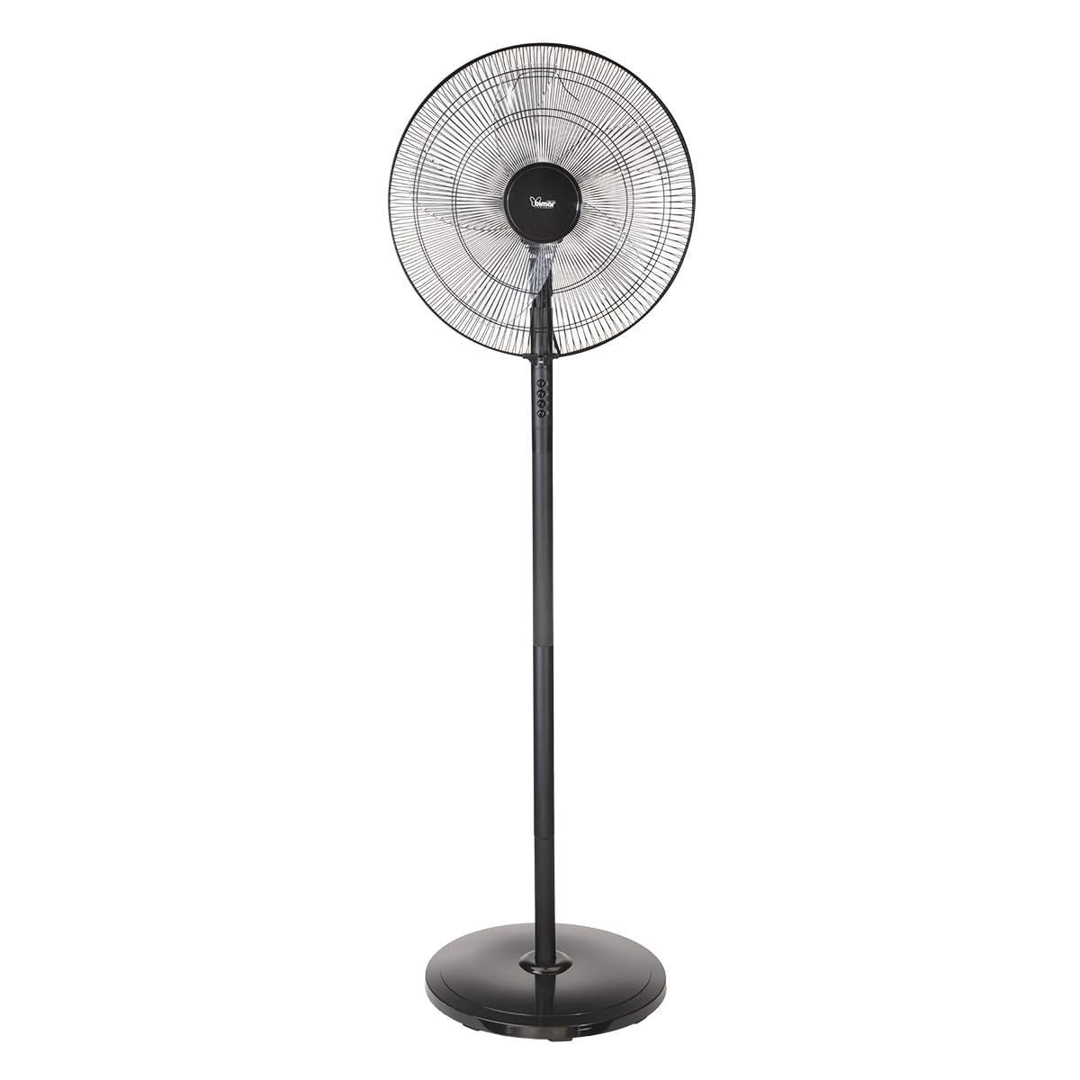 bimar VP165 Ventilatore a Piantana D45cm Altezza Regolabile, H1,65-1,33-0,96 5 Pale, 3 Velocità, Oscillazione Automatica DX SX. Inclinazione Regolabile. 60W