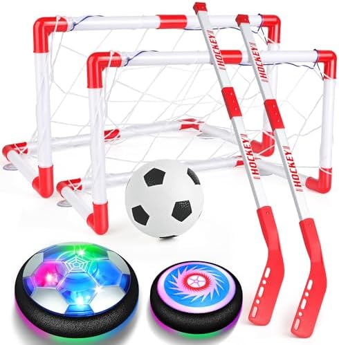 Hover Soccer Ball Set, Hover Hockey Set for Kids, Air Floating So...