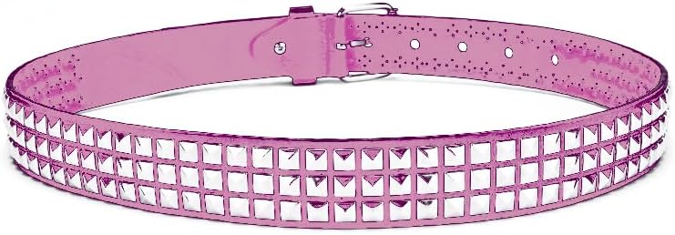Wloisc Pink Goth Belt with Studded for Womens Girls - Emo Punk Y2K 
