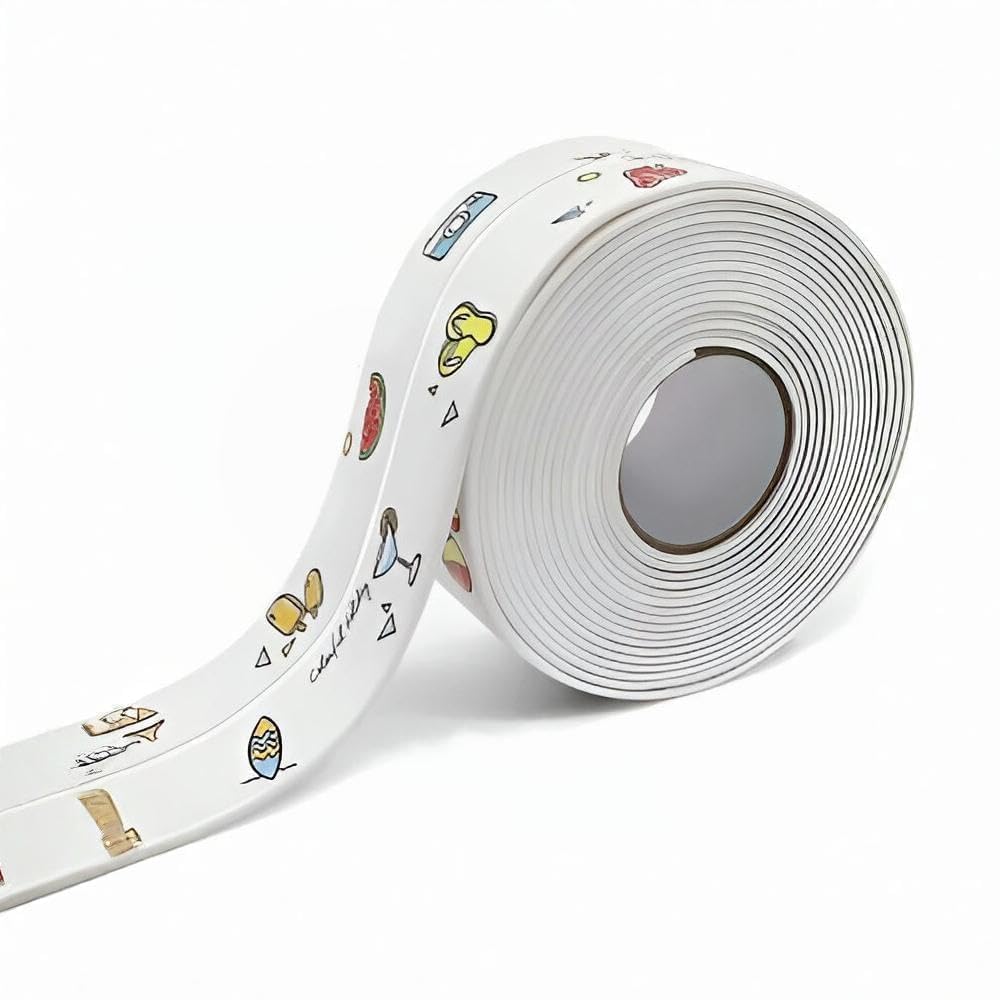 Waterproof Kitchen Sink Tape Oil Proof Self Adhesive Sealing Strip for Bathroom Bathtub Wall Gap Caulk Strip PVC Gap Seal (Multicolor)-image-11