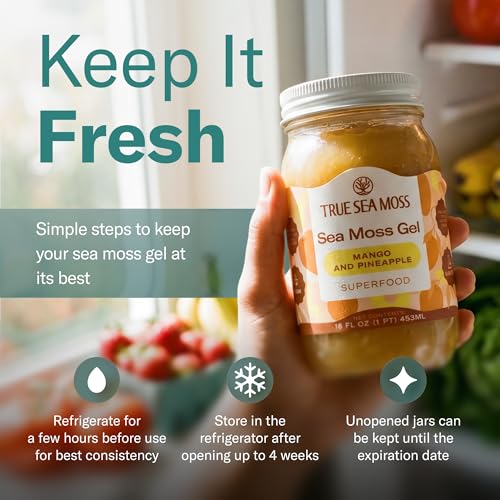 TrueSeaMoss Sea Moss Gel—Wildcrafted, Mango/Pineapple, 16 oz — view 9