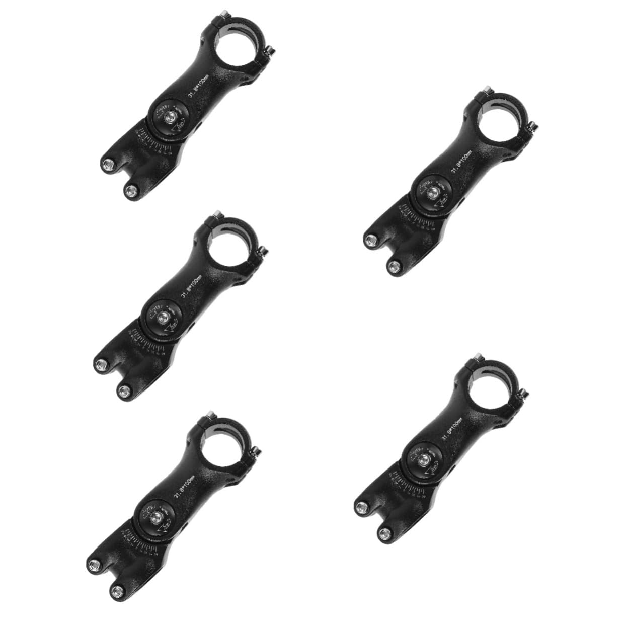 ifundom Potence VTT Léger Tige De Vélo De Montagne Potence De Guidon Réglable Lumière Tiges Monter Ergonomique Rehausseur De Guidon Éleveur Étendu Alliage D'aluminium Black