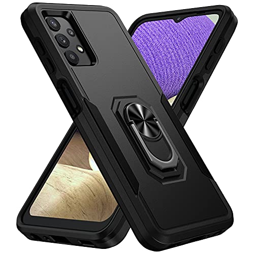 Fucozan for Samsung Galaxy A32 5G Case with Kickstand Ring Rugged Protective Military Grade Shockproof Case for Galaxy A32 5G Phone Case (Black)