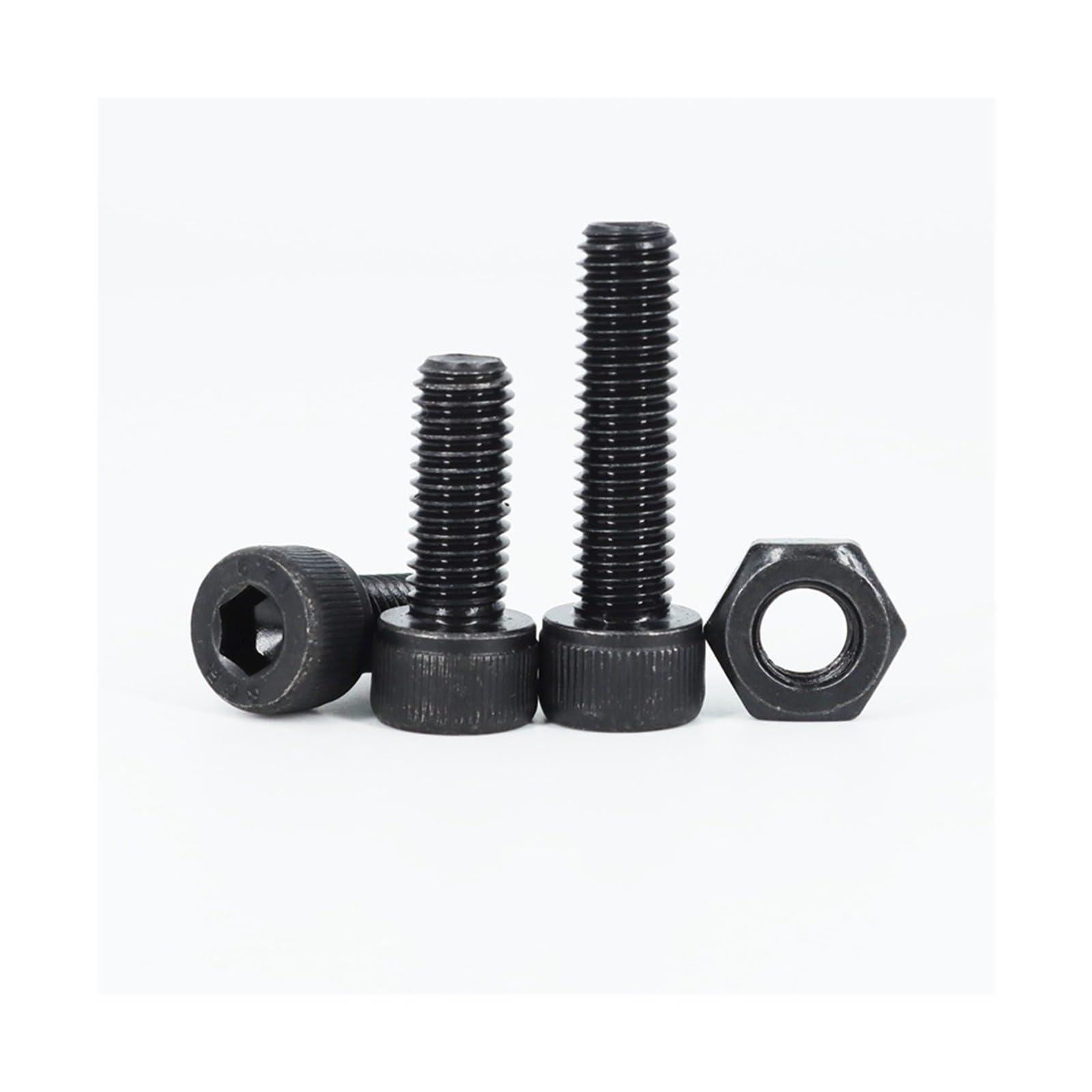 Juego de tornillos de cabeza hueca hexagonal negros