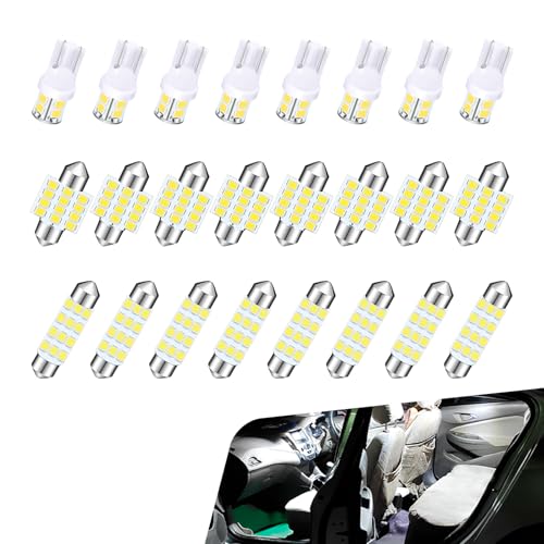 Kit de 24 bombillas LED para auto tipo T10, blanco