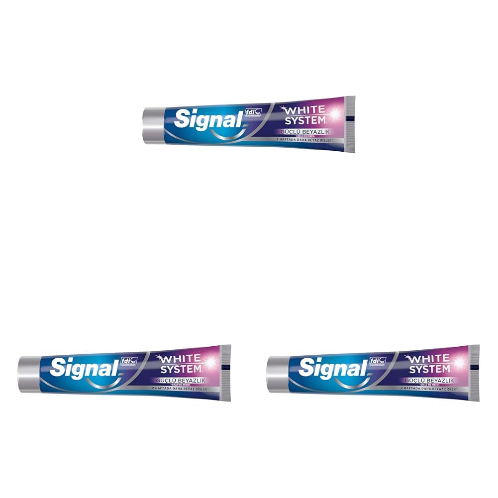 Signal White System Diş Macunu Güçlü Beyazlık Güçlü Diş Minesi 75 ml (3 paketi)