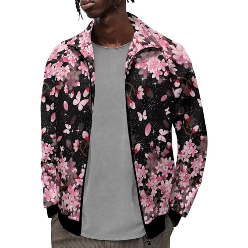 Full-Zip Jackets Men's Sweatshirt with Mock Neck Long Sleeve Workout Coat Pullover Plus Size Zip Up Jacket Slim Fit