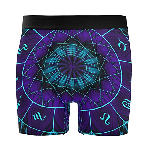 Bóxer para hombre ultrasuave Vnurnrn calzoncillos cómodos elásticos constelación zodiaco azul
