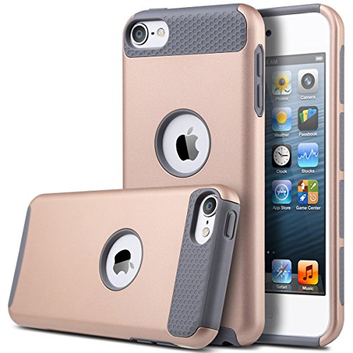 ULAK iPod Touch 6 Case,iPod 6 Case,iPod Touch 5 Case, Dual Layer Slim Protective Hybrid iPod Touch Case Hard PC Cover for Apple iPod Touch 5 6th Generation(Rose Gold + Grey) ULAK iPod Touch 6 Case,iPod 6 Case,iPod Touch 5 Case, Dual Layer Slim Protective Hybrid iPod Touch Case Hard PC Cover for Apple iPod Touch 5 6th Generation(Rose Gold + Grey)